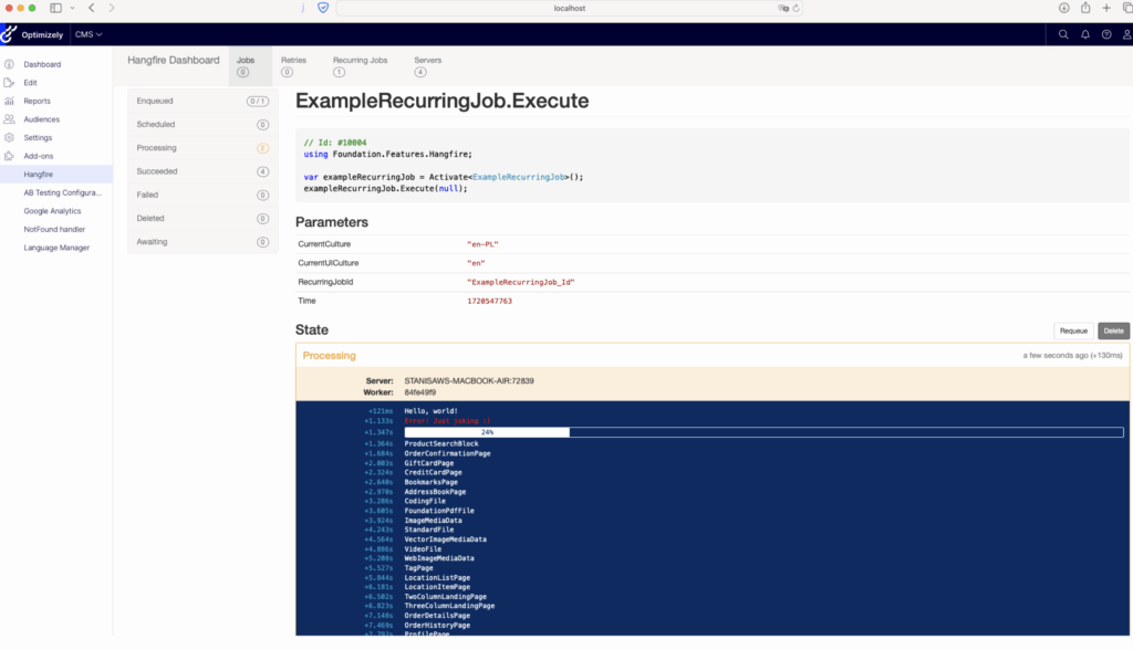 Optimizely-Implementation-hangfire-example-job-overview